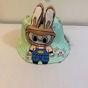 Kids Bunny Character Bucket Hat - Mint Green